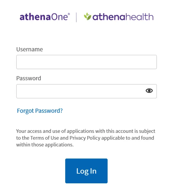 athenahealth provider login screen